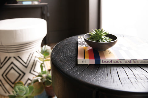 Hooker Furniture Living Room Commerce & Market Carved Stump Side Table