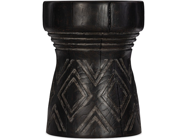 Hooker Furniture Living Room Commerce & Market Carved Stump Side Table
