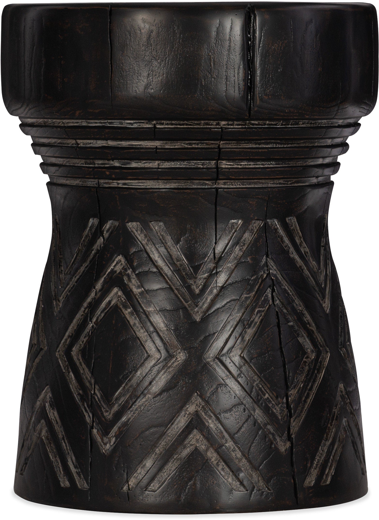 Hooker Furniture Living Room Commerce & Market Carved Stump Side Table