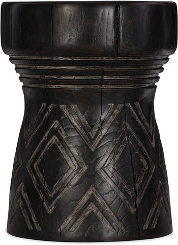 Hooker Furniture Living Room Commerce & Market Carved Stump Side Table