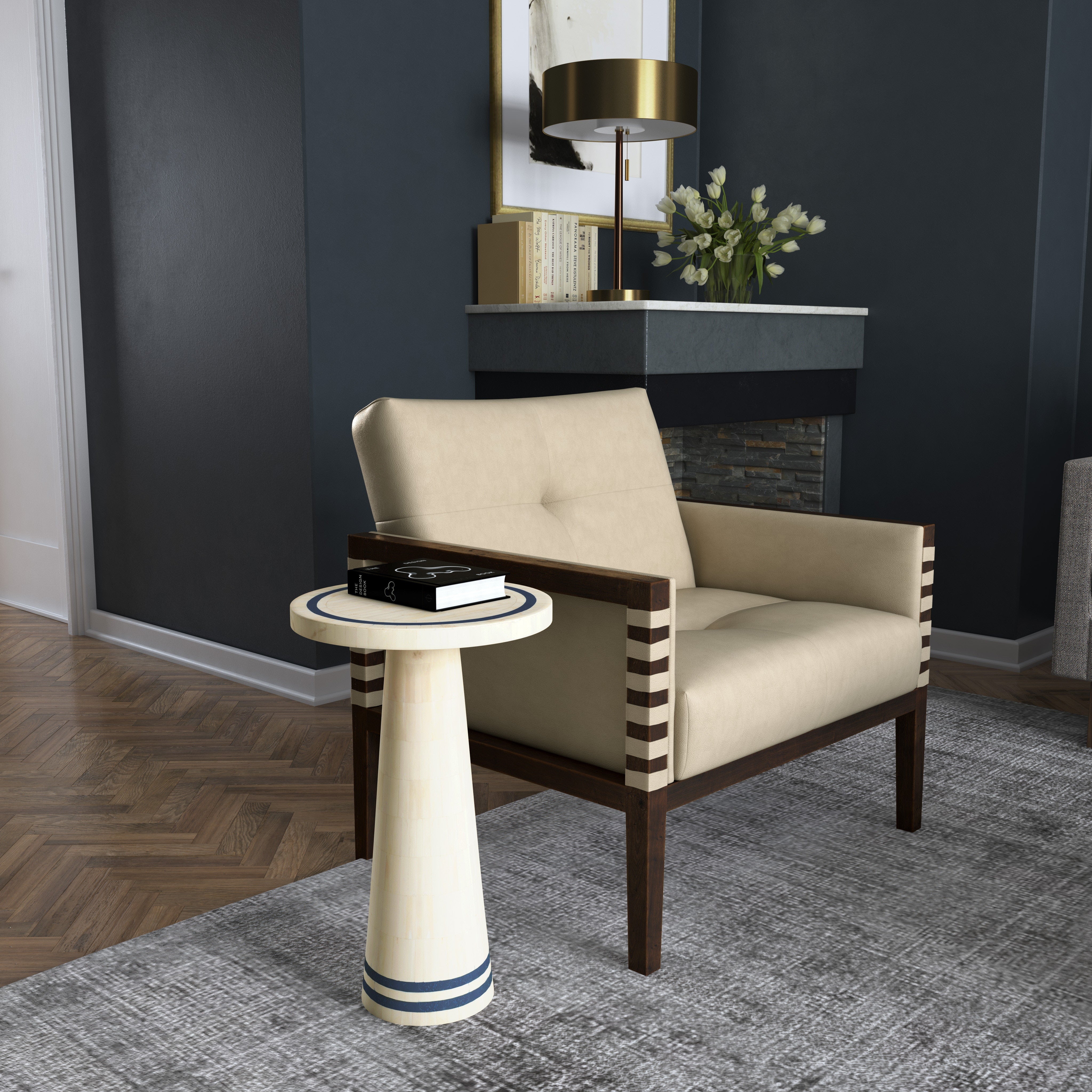 Hooker Furniture Living Room Commerce & Market Don't Be Blue Bone Spot Table