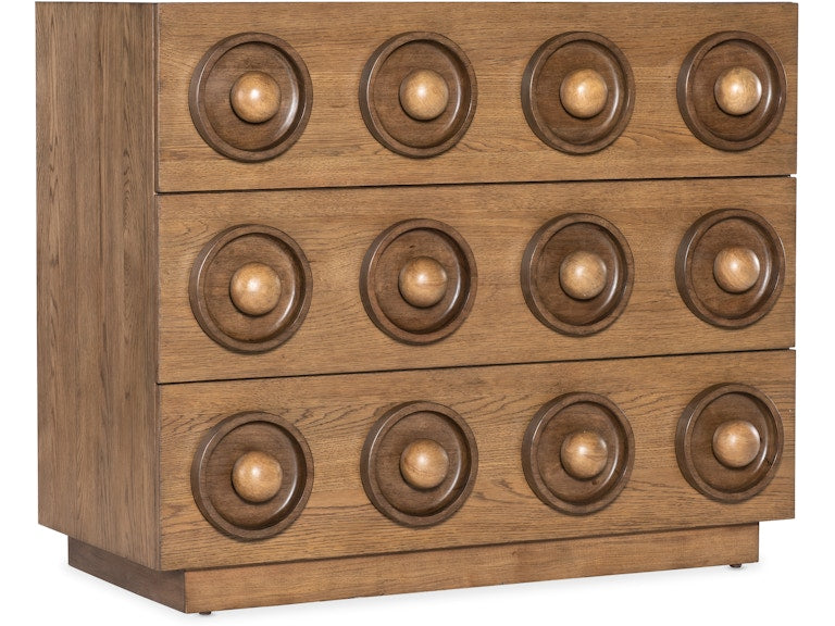 Hooker Furniture Living Room Commerce and Market Knobby 3-Drawer Accent Chest