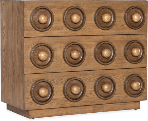 Hooker Furniture Living Room Commerce and Market Knobby 3-Drawer Accent Chest