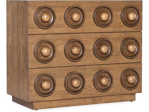 Hooker Furniture Living Room Commerce and Market Knobby 3-Drawer Accent Chest
