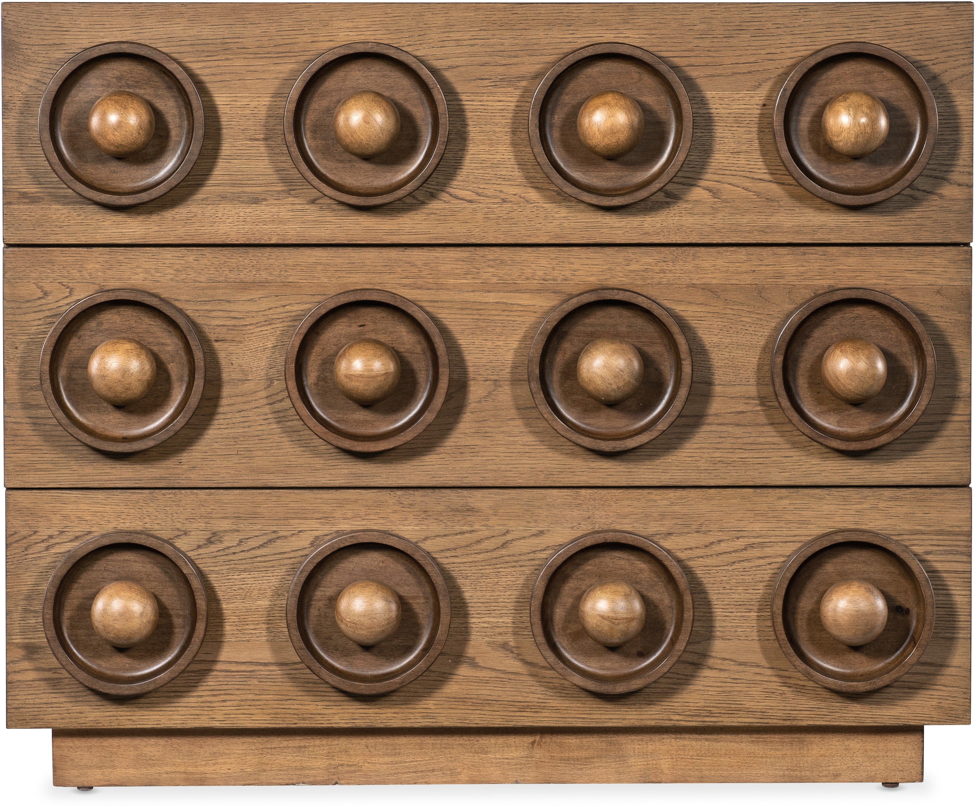 Hooker Furniture Living Room Commerce and Market Knobby 3-Drawer Accent Chest