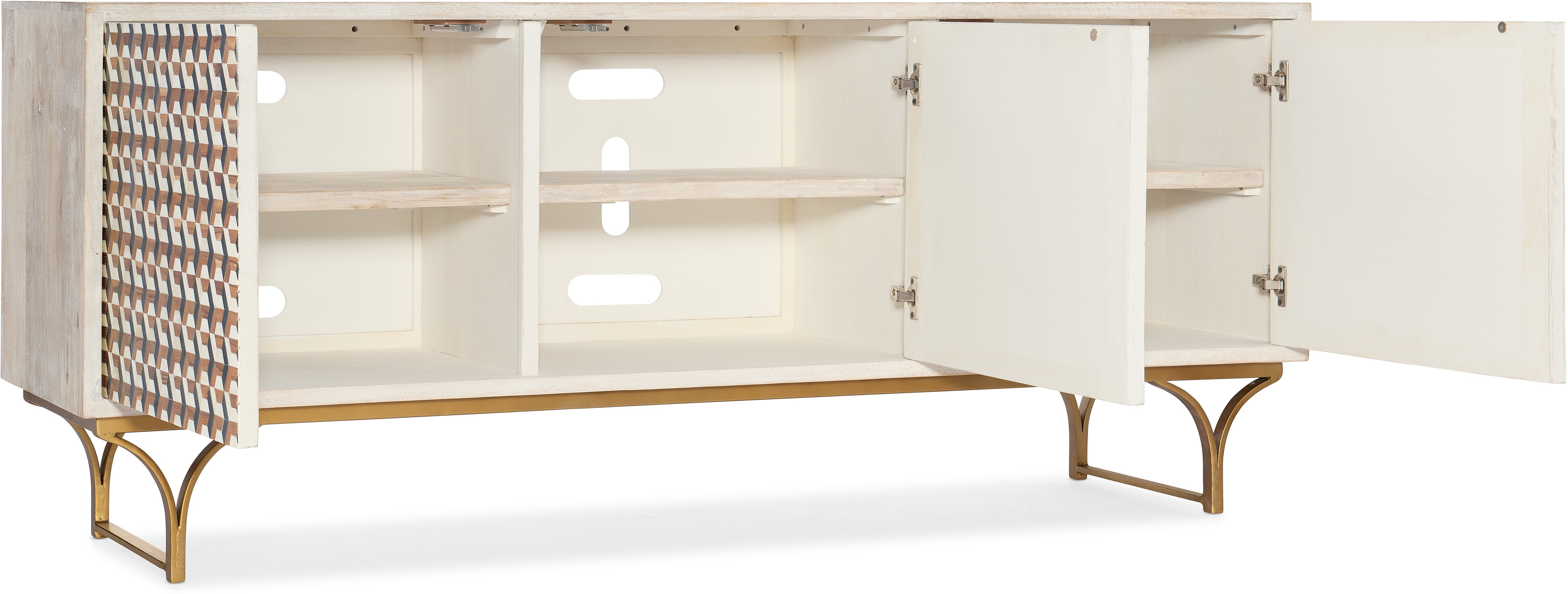 Hooker Furniture Home Entertainment Commerce & Market Jaiden Three Door Credenza