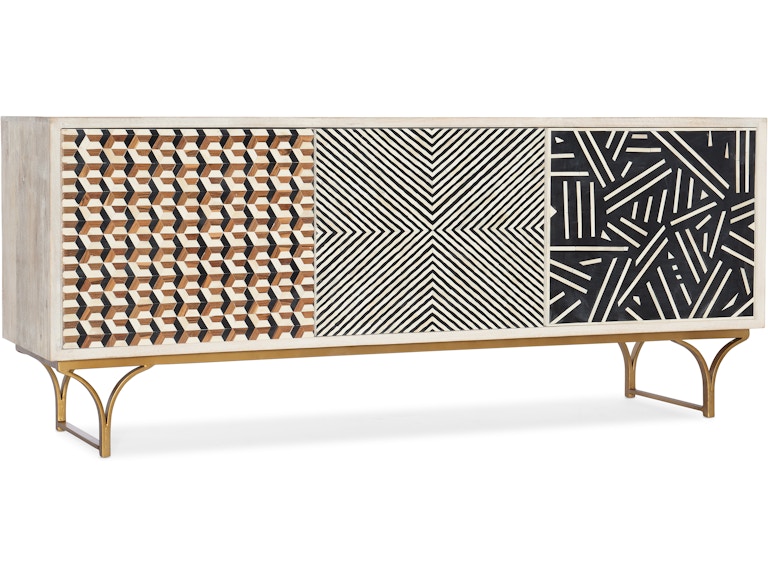 Hooker Furniture Home Entertainment Commerce & Market Jaiden Three Door Credenza