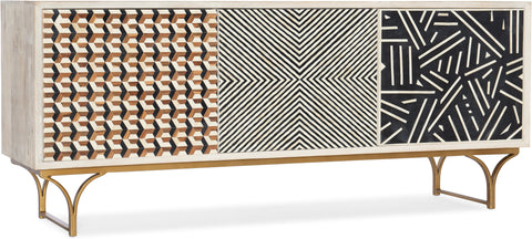 Hooker Furniture Home Entertainment Commerce & Market Jaiden Three Door Credenza