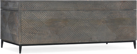 Hooker Furniture Living Room Commerce & Market Carved Chest Cocktail Table