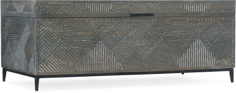Hooker Furniture Living Room Commerce & Market Carved Chest Cocktail Table