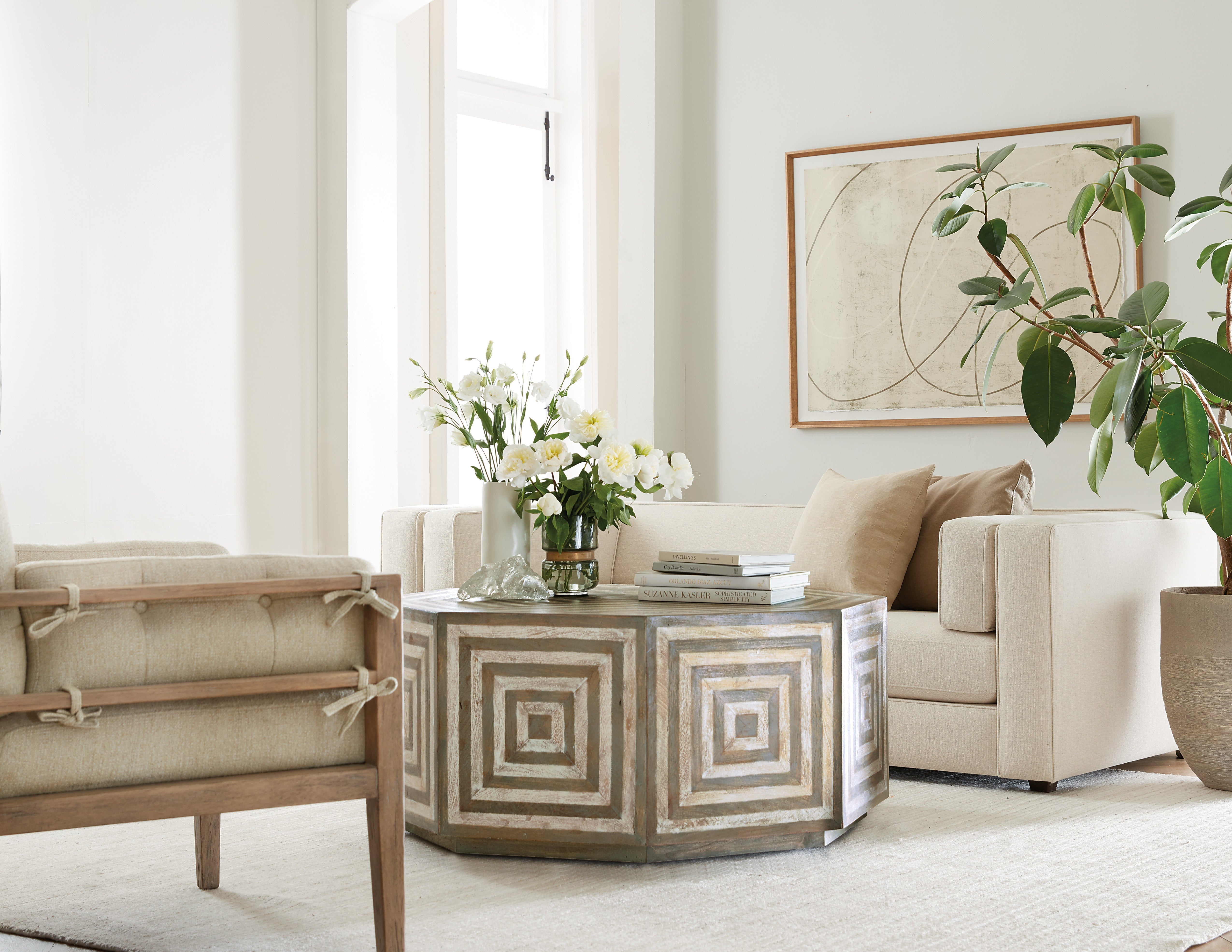 Hooker Furniture Living Room Commerce & Market Octagonal Cocktail Table