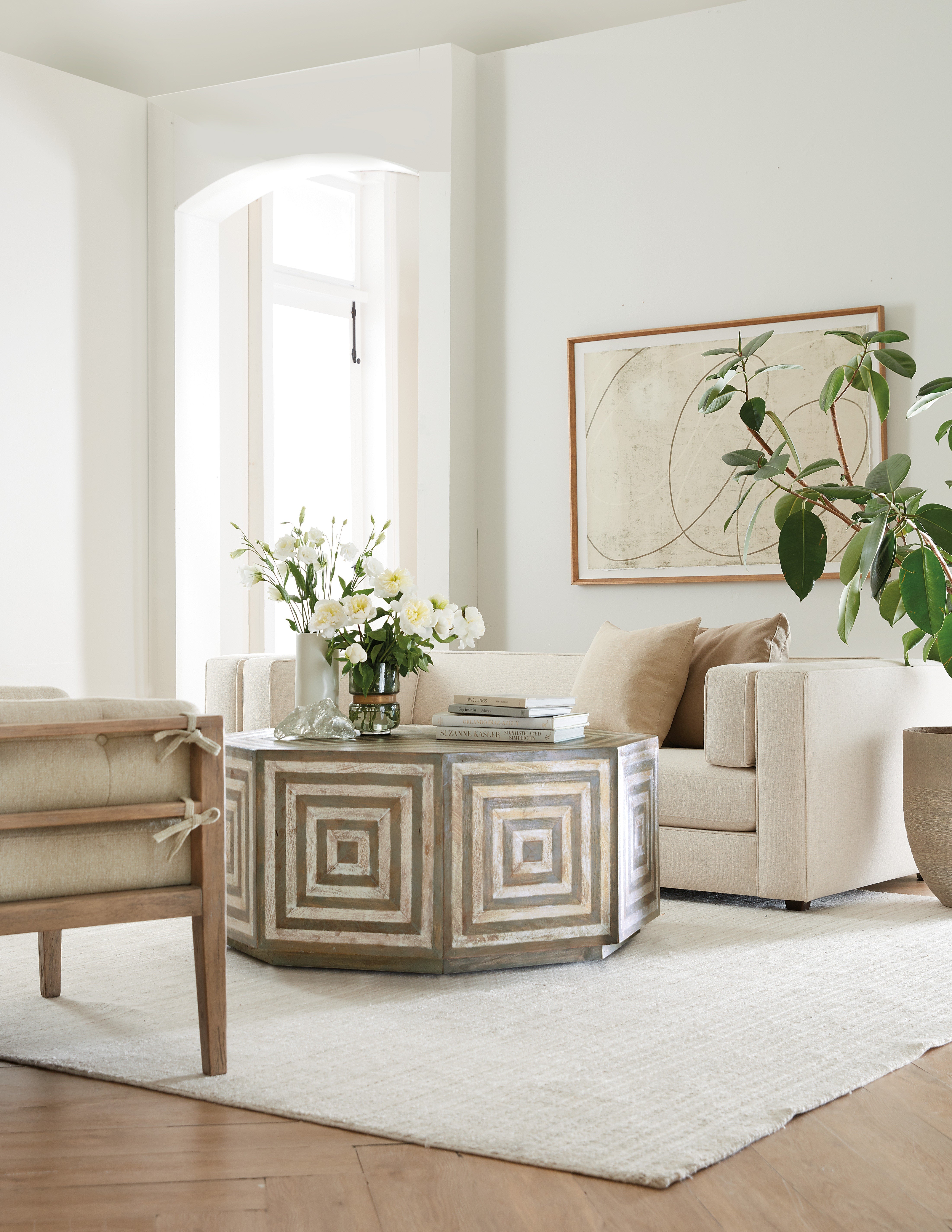 Hooker Furniture Living Room Commerce & Market Octagonal Cocktail Table