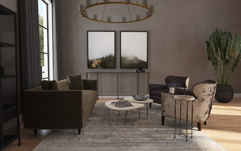 Hooker Furniture Living Room Commerce & Market Kiara Rectangle Sofa Console