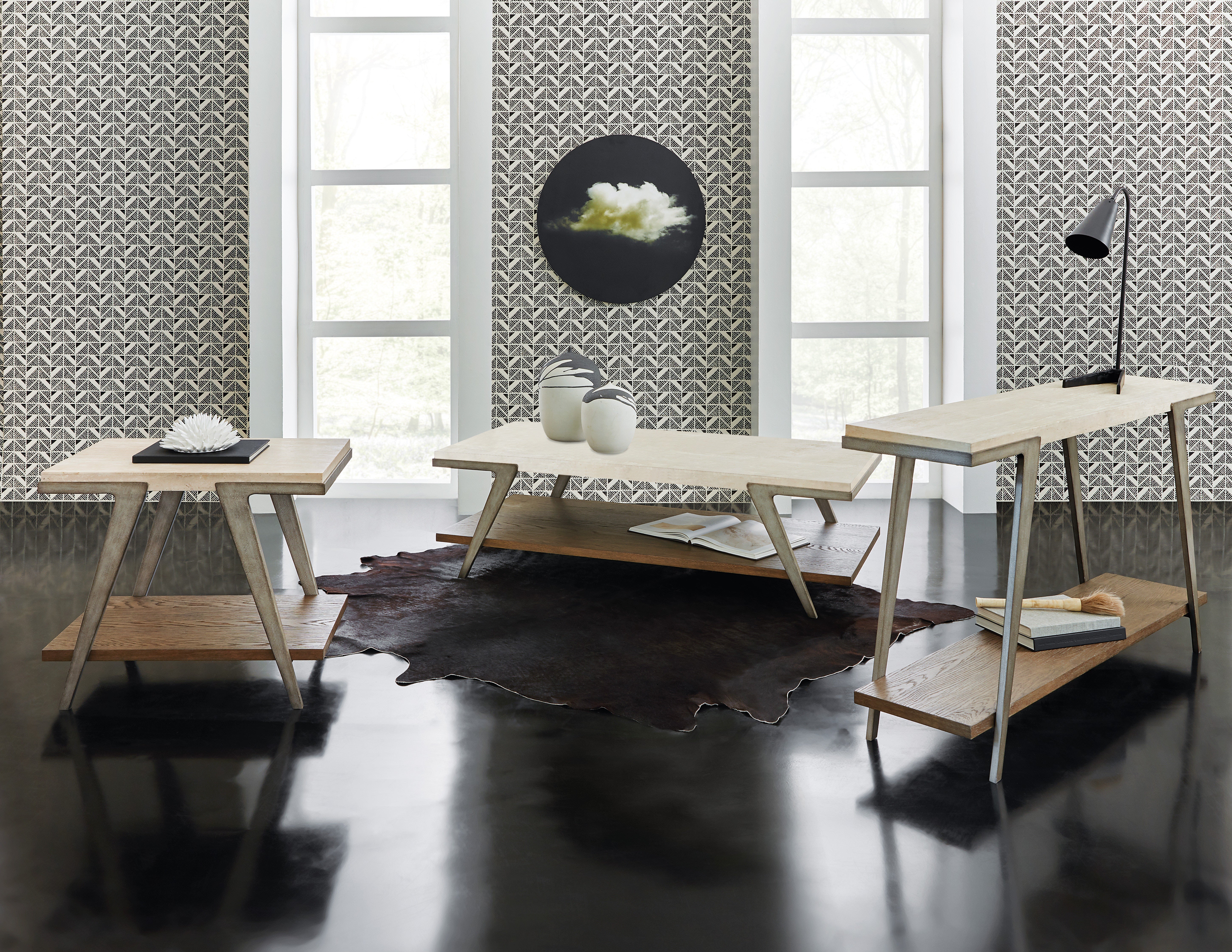 Hooker Furniture Living Room Commerce and Market Boomerang Side Table