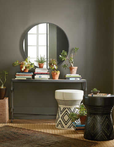 Hooker Furniture Living Room Commerce & Market Carved Stump Side Table