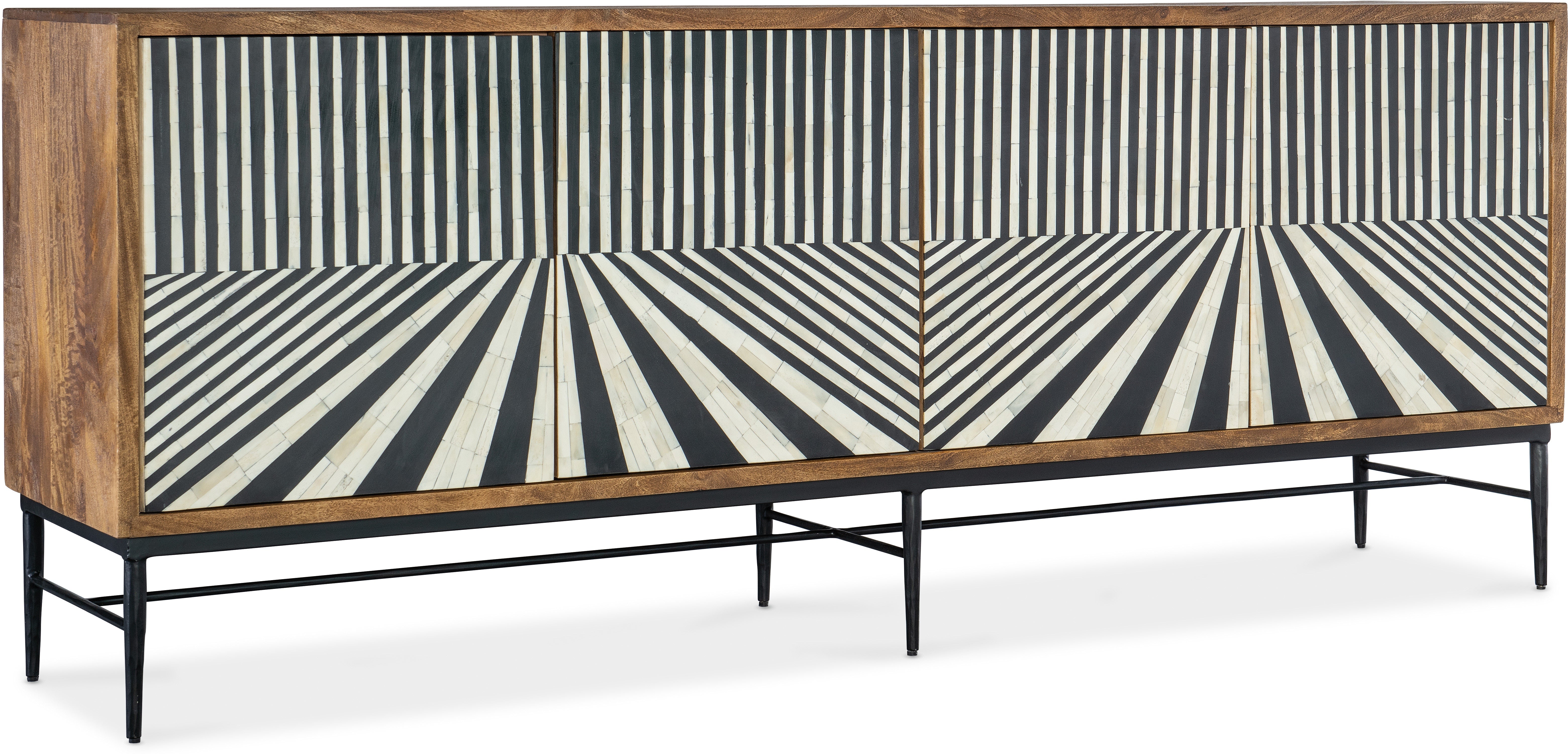 Hooker Furniture Living Room Commerce and Market Linear Perspective Credenza