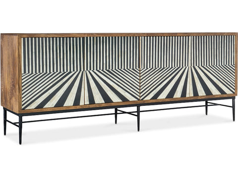 Hooker Furniture Living Room Commerce and Market Linear Perspective Credenza