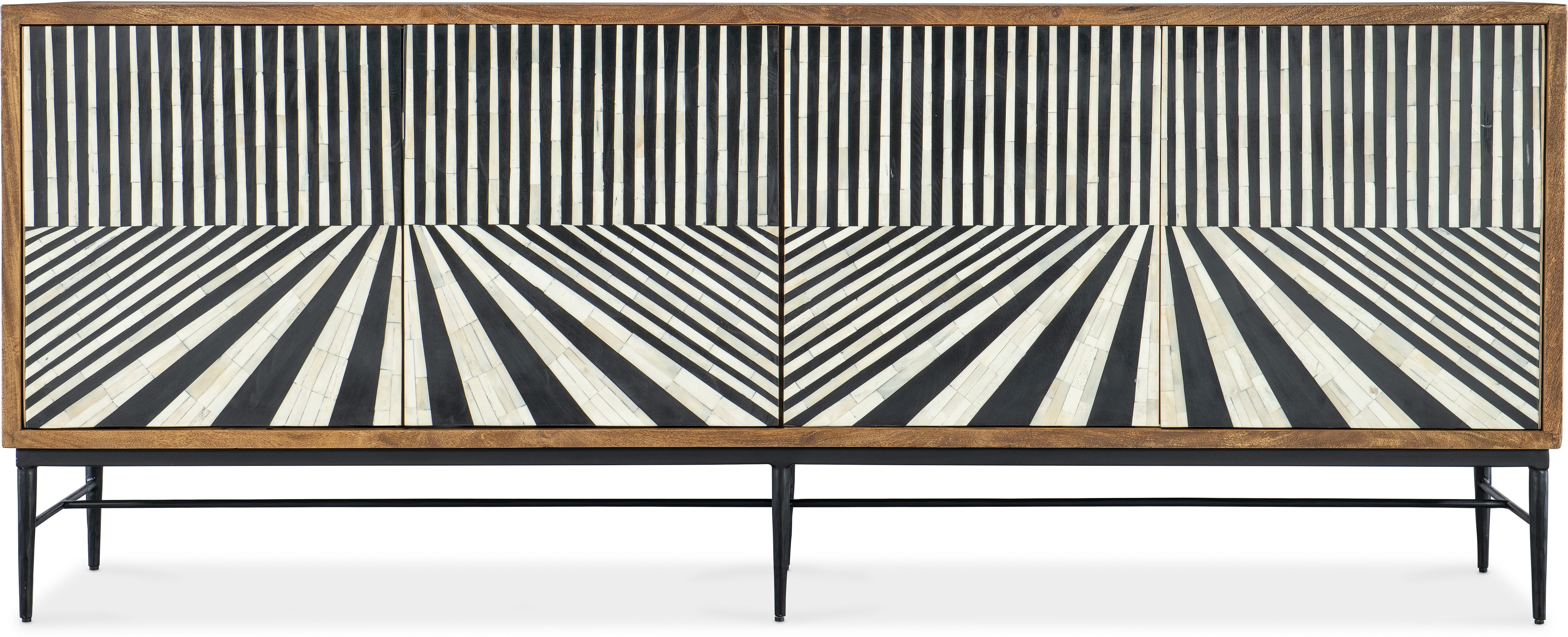 Hooker Furniture Living Room Commerce and Market Linear Perspective Credenza