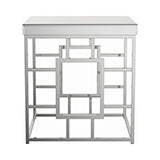 Coaster Dafina Geometric Frame Square End Table Chrome Model 723077