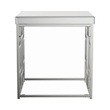Coaster Dafina Geometric Frame Square End Table Chrome Model 723077