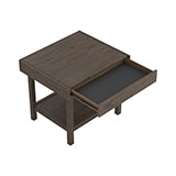 Coaster Owen Rectangle End Table with Shelf Wheat Brown Model 723117