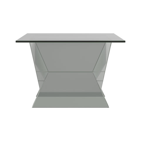 Coaster Taffeta V-shaped Coffee Table with Glass Top Silver Model 723448
