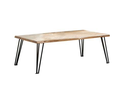 Coaster Zander Coffee Table with Hairpin Leg Natural and Matte Black Model 723498