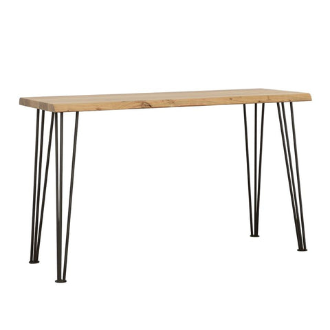 Coaster Zander Sofa Table with Hairpin Leg Natural and Matte Black Model 723499