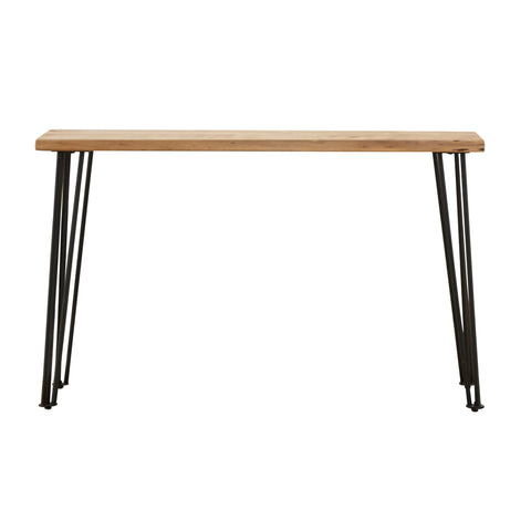 Coaster Zander Sofa Table with Hairpin Leg Natural and Matte Black Model 723499