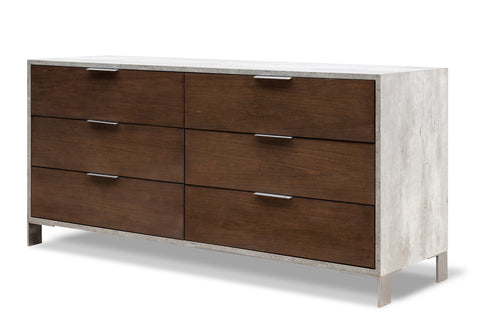 Queen Nova Domus Conner Modern Dark Walnut & Concrete Bedroom Set Model VGAN-CONNER-SET-DK-Q