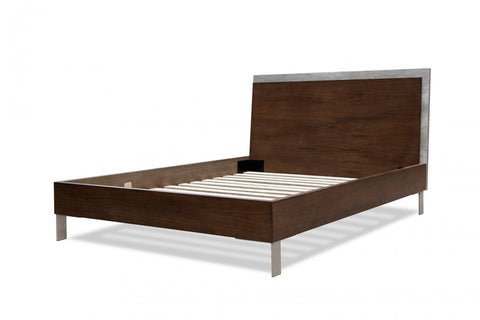 Nova Domus Conner Modern Dark Walnut & Faux Concrete Bedroom Set Model VGAN-CONNER-SET-DK