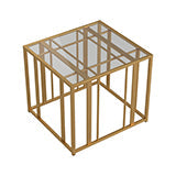 Coaster Adri Metal Frame End Table Matte Brass Model 723607