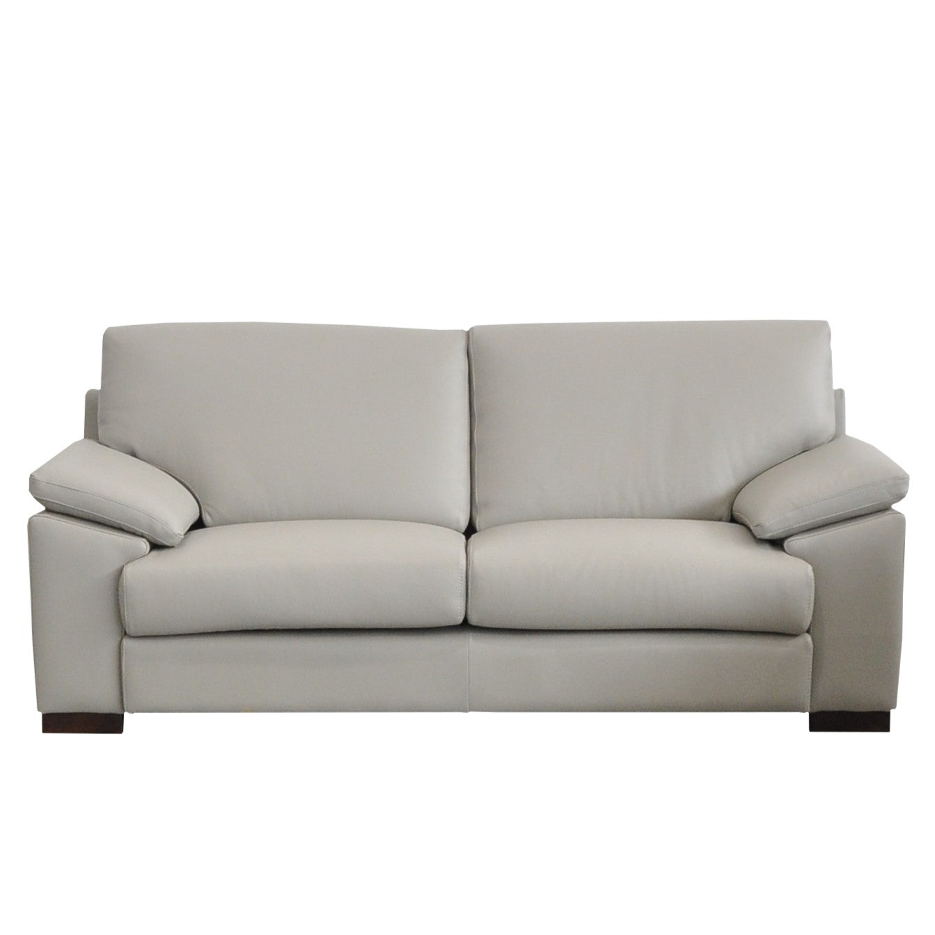 Lamod Italia Morris Italian Modern Grey Leather Loveseat Model VGNTMORRIS-C409-LOVE