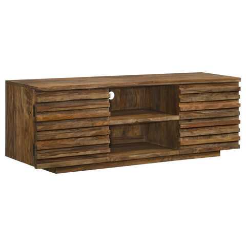 Coaster Julia 2-door TV Console with Adjustable Shelf Natural Model 724262