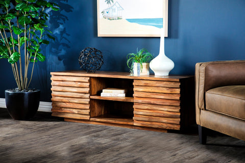 Coaster Julia 2-door TV Console with Adjustable Shelf Natural Model 724262