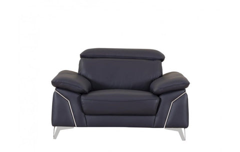 727 DivanItalia Navy Chair – Top Grain Italian LeatherModel:  727-NAVY-CH