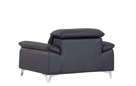 727 DivanItalia Navy Chair – Top Grain Italian LeatherModel:  727-NAVY-CH