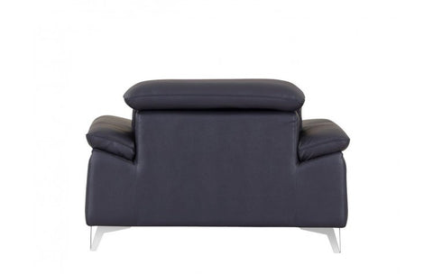 727 DivanItalia Navy Chair – Top Grain Italian LeatherModel:  727-NAVY-CH