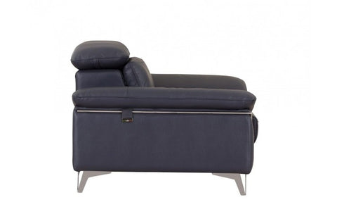727 DivanItalia Navy Loveseat – Top Grain Italian LeatherModel:  727-NAVY-L