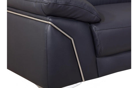 727 DivanItalia Navy Chair – Top Grain Italian LeatherModel:  727-NAVY-CH
