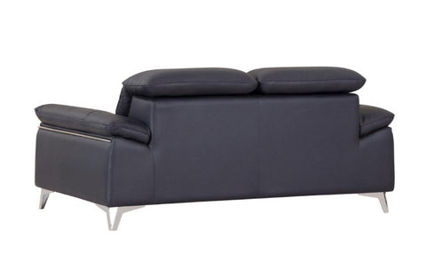 727 DivanItalia Navy Loveseat – Top Grain Italian LeatherModel:  727-NAVY-L