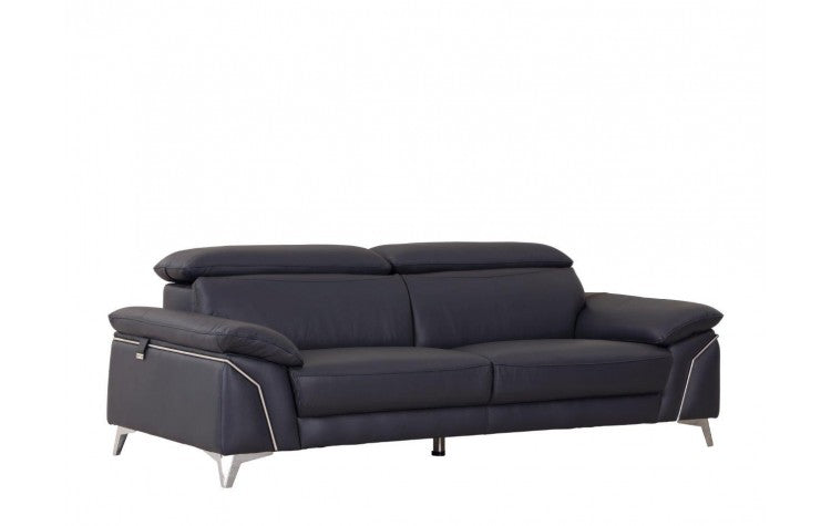 727 DivanItalia Navy Sofa – Top Grain Italian LeatherModel:  727-NAVY-S