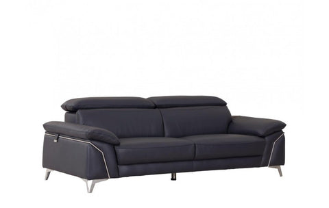 727 DivanItalia Navy Sofa – Top Grain Italian LeatherModel:  727-NAVY-S