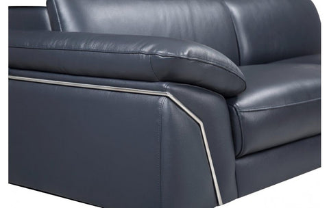 727 DivanItalia Navy Right Arm Facing Sectional – Top Grain Italian LeatherModel:  727-BLUE-SECT
