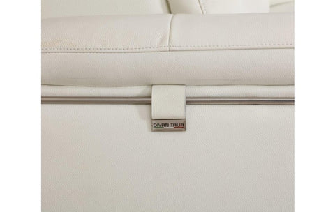 727 DivanItalia White Sofa – Top Grain Italian LeatherModel:  727-WHITE-S