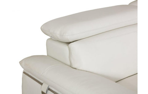 727 DivanItalia White Sofa – Top Grain Italian LeatherModel:  727-WHITE-S