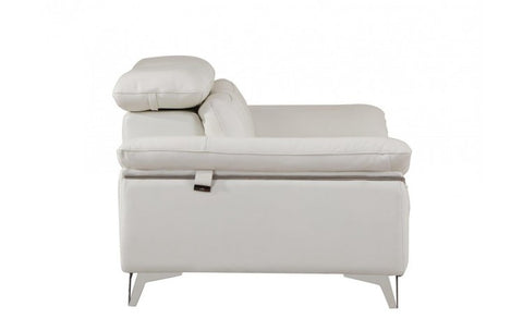 727 DivanItalia White Sofa – Top Grain Italian LeatherModel:  727-WHITE-S
