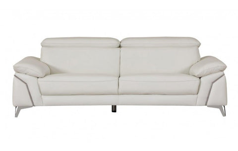 727 DivanItalia White Sofa – Top Grain Italian LeatherModel:  727-WHITE-S
