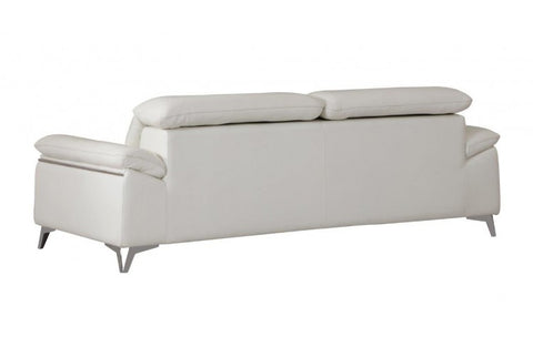 727 DivanItalia White Sofa – Top Grain Italian LeatherModel:  727-WHITE-S