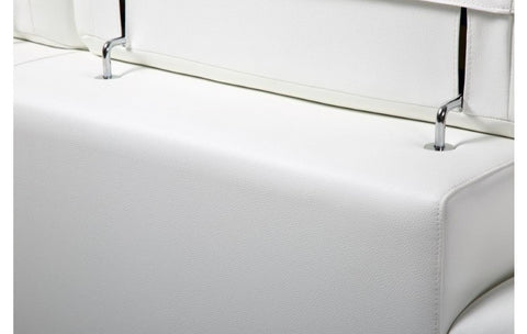 727 DivanItalia White Right Arm Facing Sectional – Top Grain Italian LeatherModel:  727-WHITE-SECT